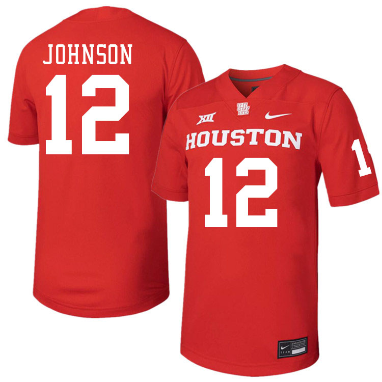 Houston Cougars #12 Stephon Johnson College Football Jerseys Stitched Sale-Red